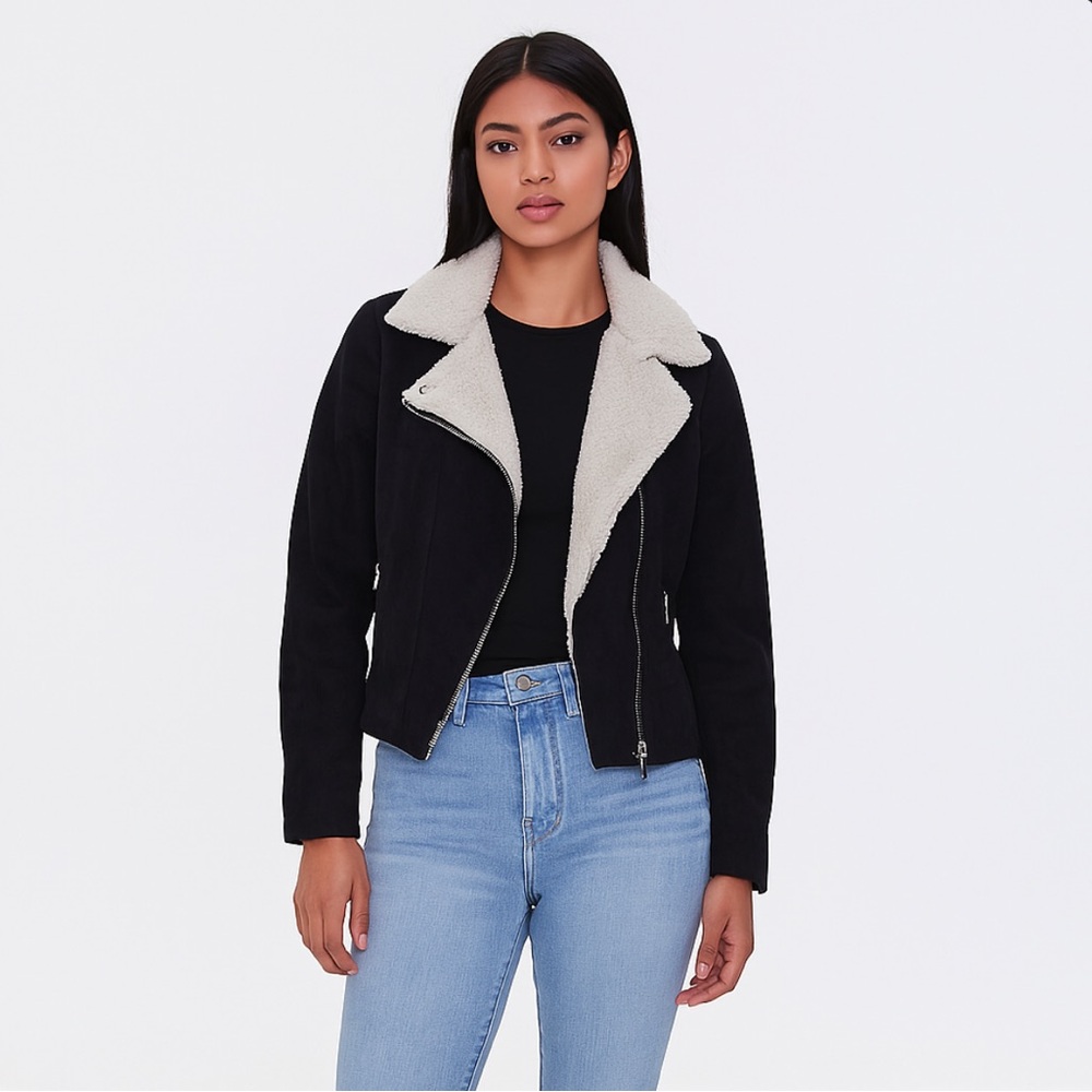 Vans Black Jacket with Sherpa Collar